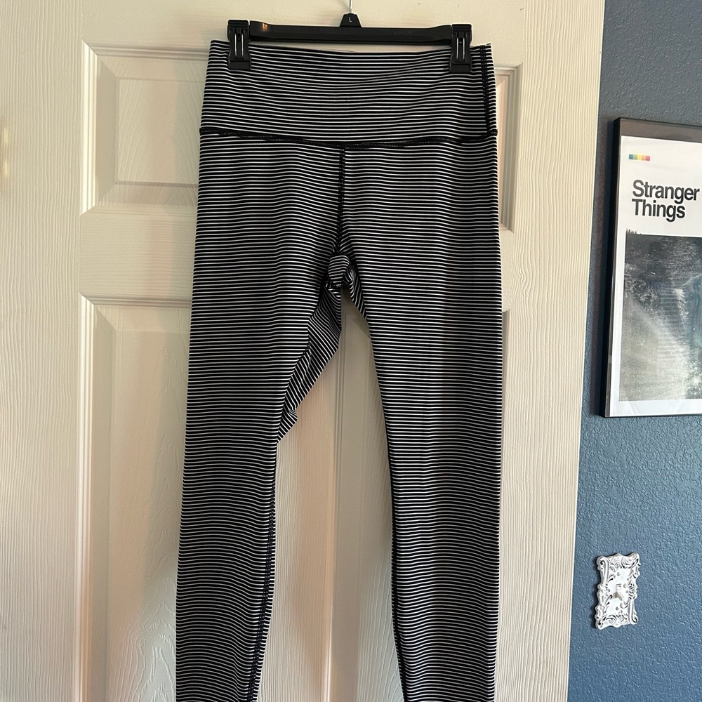 Lululemon Striped Black and White Leggings